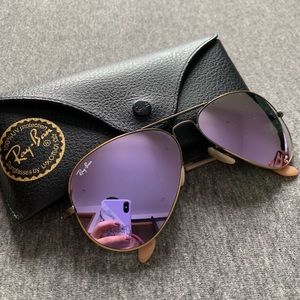 💯% Authentic RayBan Mirror Purple Aviators